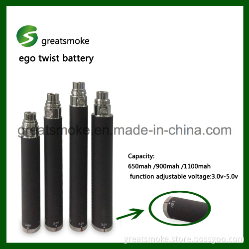 6 Moths Warranty 650/900/1100/1300mAh EGO Spinner Battery for Electronic Cigarette